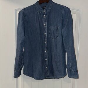 J. Crew Dark Blue Casual Button Down Shirt